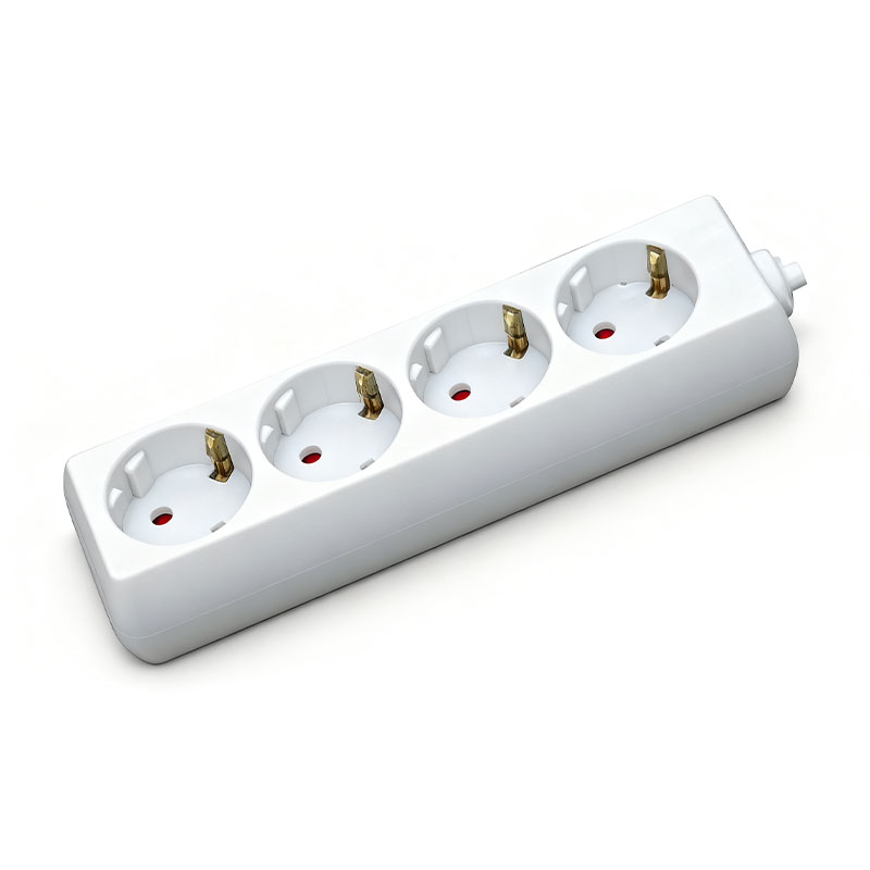 EU Schuko ロッカー スイッチ付き格納式延長ソケット電源ストリップ
